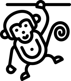 Circus Monkey Icon Svg Vector, Free Vectors File